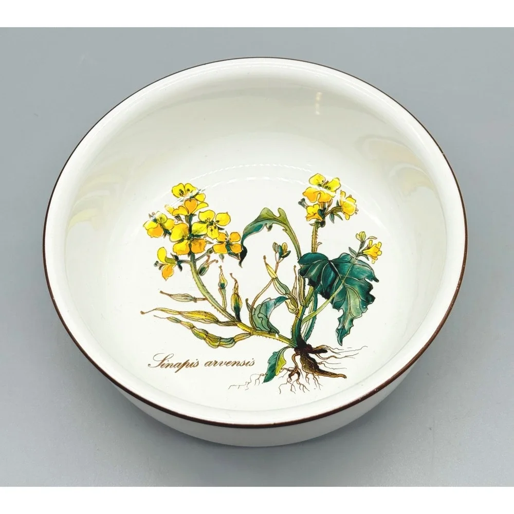 Villeroy Boch Botanica Fruit Bowl Sinapis Arvensis Wild Mustard Floral 5.25 inch